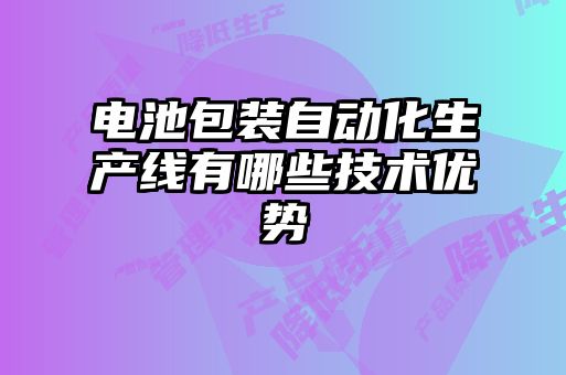 電池包裝自動(dòng)化生產(chǎn)線有哪些技術(shù)優(yōu)勢(shì)